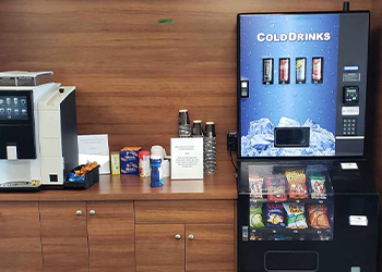 free vending machine for happy staff and happy customers at client location